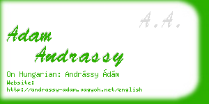 adam andrassy business card