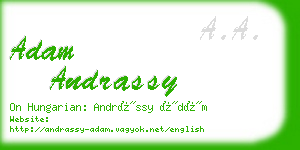 adam andrassy business card